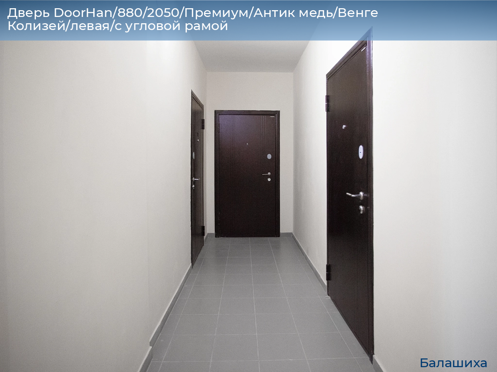 Дверь DoorHan/880/2050/Премиум/Антик медь/Венге Колизей/левая/с угловой рамой, www.balashikha.doorhan.ru