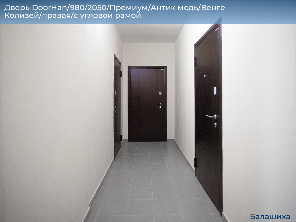 Дверь DoorHan/980/2050/Премиум/Антик медь/Венге Колизей/правая/с угловой рамой, www.balashikha.doorhan.ru