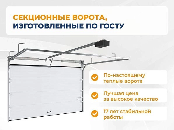 Секционные ворота 2500х2050 мм белые DoorHan rsd02, www.balashikha.doorhan.ru